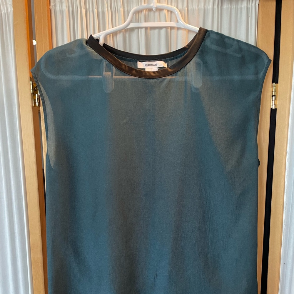 Blue Helmut Lang Tank top